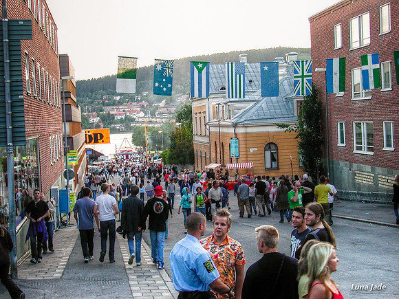 Ostersund, Sweden: Festival Crowd in the Streets