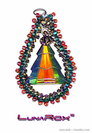 Swarovski Wire wrapped Christmas Tree Pendant